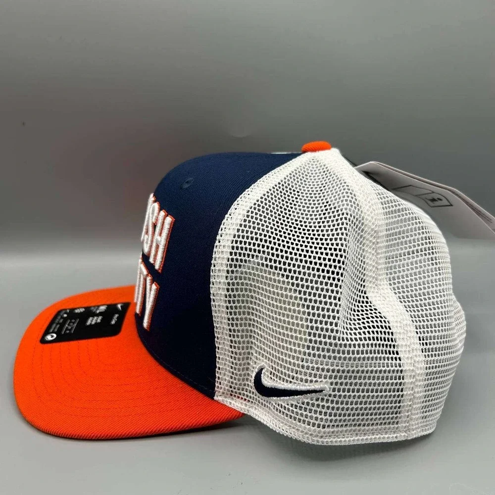 Houston Astros x Nike Pro Trucker Hat Men M-L Navy Orange‎ Dri-Fit Snap Back New
